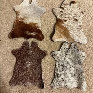 Mini Cowhide Coasters
